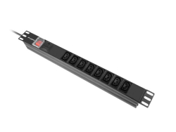 LANBERG 19 PDU-Steckdosenleiste 1U 8xIEC C13 C20 16A 2,0m s