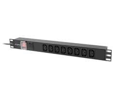 LANBERG 19 PDU-Steckdosenleiste 1U 8xIEC C13 C20 16A 2,0m s