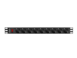 LANBERG 19 PDU-Steckdosenleiste 1U 9xSchuko 3,0m 16A sw