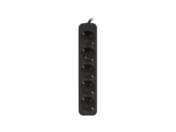 LANBERG Steckdosenleiste 1,5m 5x Schuko, Kupfer schwarz