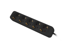 LANBERG Steckdosenleiste 1,5m 5x Schuko, Kupfer schwarz