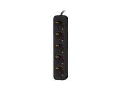 LANBERG Steckdosenleiste 1,5m 5x Schuko, Kupfer schwarz