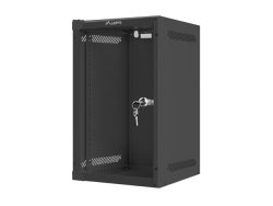 LANBERG 10 9U 280x310 Wandgehäuse Glastür (FlatPack) sw