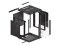 LANBERG 19 12U 600x600 Wandgehäuse Glastür V2 (FlatPack) sw