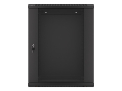 LANBERG 19 15U 600x450 Wandgehäuse Glastür (FlatPack) sw