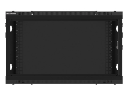 LANBERG 19 6U 600x450 Wandgehäuse Glastür V2(FlatPack) sw