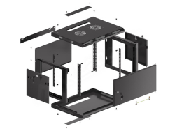 LANBERG 19 6U 600x450 Wandgehäuse Metalltür (FlatPack) sw