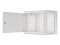 LANBERG 19 9U 600x450 Wandgeh. Metalltür (FlatPack) grau