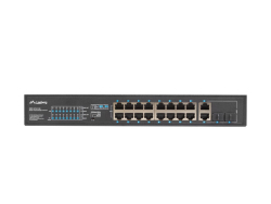 LANBERG Switch 16-Port PoE+/2x1Gb/1xSFP 10/19 unmanag. 150W