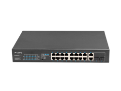 LANBERG Switch 16-Port PoE+/2x1Gb/1xSFP 10/19 unmanag. 150W