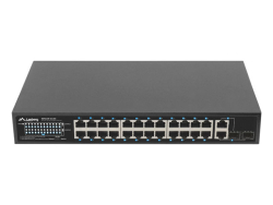LANBERG Switch 24-Port 100MB PoE+/2x Combo Rack 19 250W