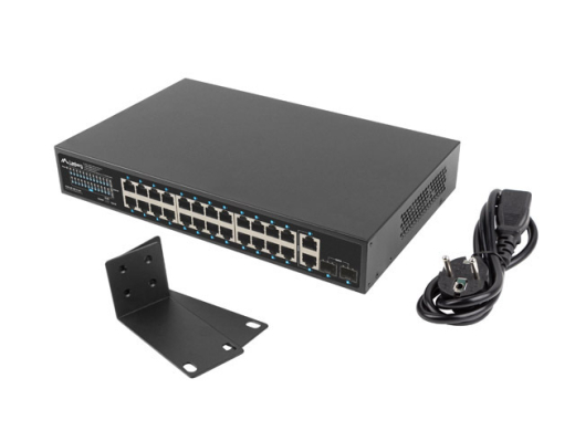LANBERG Switch 24-Port 1Gb PoE+/2xGb 2xSFP Rack 19 360W