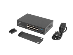 LANBERG Switch 8-Port 100MB PoE+/2x1Gb unmanag. 10/19 120W