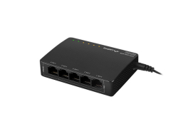 LANBERG Switch 5-Port 1Gb PoE+(4xPoE 30W/1x max.60W)unmanag