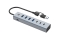 CONCEPTRONIC 7-Port Hub USB-A3.0/-C Adap.->4xA3.0+m.Netz. gr
