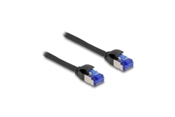 DELOCK RJ45 Netzwerkkabel Cat.6A S/FTP Slim 0,25 m schwarz