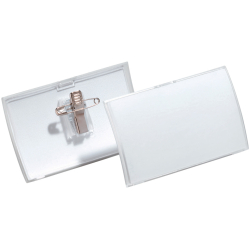 Namensschild CLICK FOLD mit Kombikemme - 40 x 75 mm,...