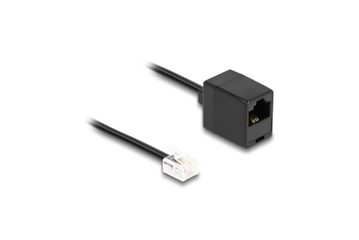 DELOCK Telefonkabel RJ11 Stecker zu RJ45 Buchse schwarz 3m