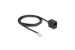 DELOCK Telefonkabel RJ11 Stecker zu RJ45 Buchse schwarz 2m