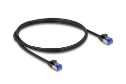 DELOCK RJ45 Netzwerkkabel Cat.6A S/FTP Slim 1m schwarz