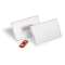 Namensschild Magnet - 90 x 54 mm, Kunststoff, transparent, 10 Stück