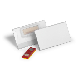 Namensschild, Magnet, Kunststoff, transparent, 75 x 40...