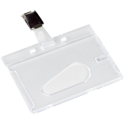 Ausweishülle mit Clip - 85 x 54 mm, Hartplastik,...
