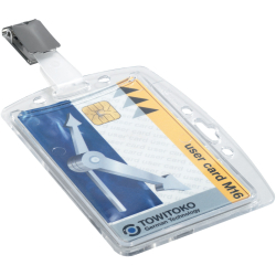 Ausweishülle mit Security Clip - Kunststoff, 85 x 54...