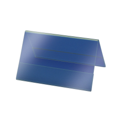Tischaufsteller, Dachform, glasklar, für 100x60 mm