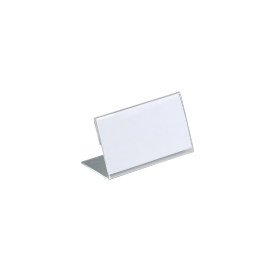 Tischaufsteller in L-Form, Schild weiß, 100 x 54 mm, 10 Stück