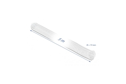 DELOCK Geflechtschlauch mit Klettverschluss 5 m x 19 mm weiß