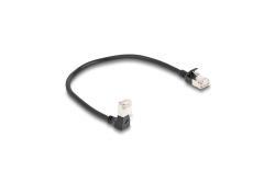 DELOCK RJ45 Netzwerkkabel Cat.6A S/FTP Slim 90°unten...