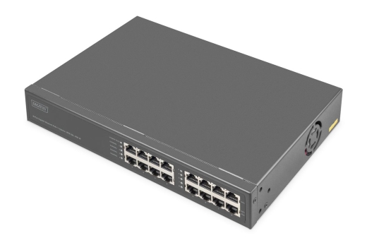DIGITUS POE Injektor 8-Port Gigabit PoE+ 250W schwarz