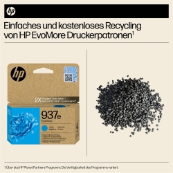 HP 937e Cyan Tintenpatrone EvoMore