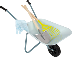 Gartenwerkzeug-Set mit Schubkarre