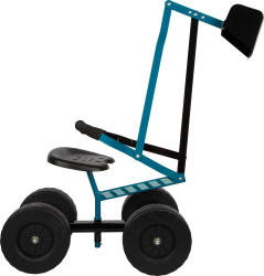 Bagger mit Rädern blau