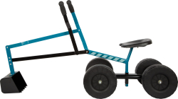 Bagger mit Rädern blau