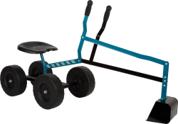 Bagger mit Rädern blau