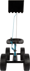 Bagger mit Rädern blau