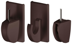 tesa Powerstrips Vario-Gardinenhaken braun