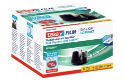 tesafilm EasyCut Tischabroller Comp +1 Rolle kristallschw.
