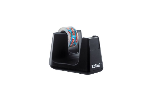 tesafilm Tischabroller Smart + 8 Rollen transp. schw.