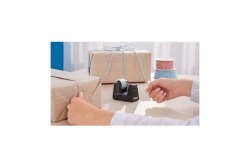 tesafilm Tischabroller Smart + 8 Rollen transp. schw.