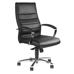 Chefsessel TD Luxe 10 - schwarz, Leder, mit Armlehnen,...