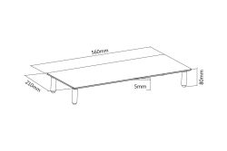 Equip Monitortischerhöhung Glastisch 20Kg schwarz retail