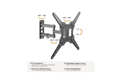 Equip Wandhalterung 23-55/1TFT V.bewegl.2Gelenke 30Kg sw retail