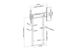 Equip Wandhalterung 55-100/1TFT Fest/Mot. 1Gelenk 120Kg sw lite Retail