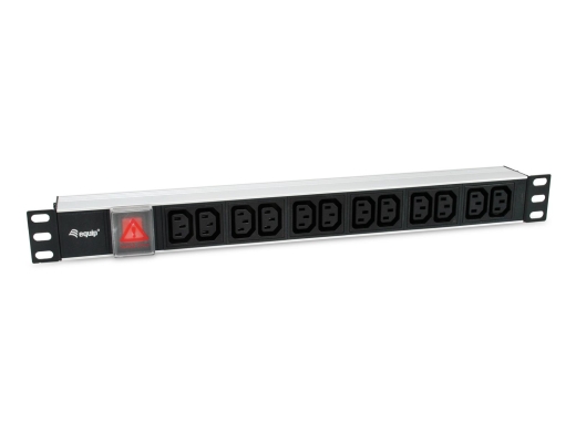 Equip 19 Steckdosenleiste 12xIEC 60320 C13+Switch sw. Alu.
