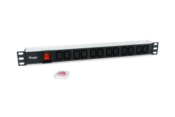 Equip 19 Steckdosenleiste 12xIEC 60320 C13+Switch sw. Alu.
