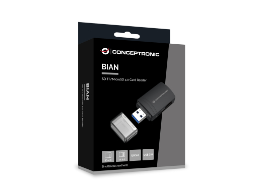 CONCEPTRONIC Kartenleser USB-A3.2->TF/Micro-SD4.0 schwarz